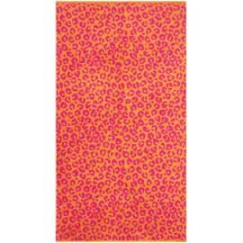 CAWÖ Two-Tone Leo Duschtuch 80 x 150 cm pink