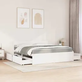 vidaXL Bett 180 x 200 cm Weiß