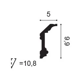 Orac C321F flexible Eckleiste 200 x 5 x 9,9 cm