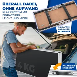 Kesser Multifunktionstisch Profi 100 x 60 cm 30 kg Schwarz