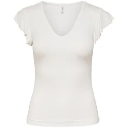 Only Damen T-Shirt ONLBELIA Weiß 15227187 L
