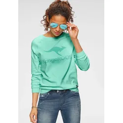 Sweatshirt, Langarm, figurumspielender Schnitt, mit Print, Rundhalsausschnitt, Gr. 36/38 (S), pastell-grün, , 85824205-36