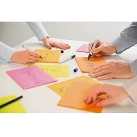 Post-it Super Sticky Meeting Notes Haftnotizen extrastark farbsortiert 4 Blöcke