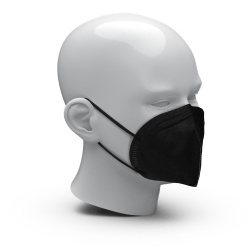 FFP2 NR Atemschutzmaske Colour, ohne Ventil, 5-lagig 01747002-10001 , 1 Packung = 10 Stück, Maske schwarz