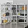 Juskys Eckregal Metall 155x160x155 cm Silber