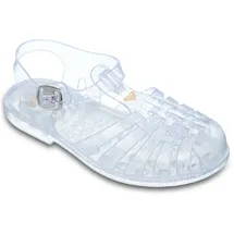 Roxy Sandale ROXY "Rg The Croisette", Jungen, Gr. 35, transparent (silber), Obermaterial: 98% synthetisches Tr/ 2% Metall, Futter 100% synthetisches Tr, Laufsohle: 100% synthetisches Tr., Schuhe Sandale