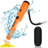 Flintronic Metalldetektor Klein, Tragbar Metallsuchgerät IP66 Wasserdichter, Pinpointer Metalldetektor mit Holster, LED Indicator, für Goldsuche, Schmuck, Silber