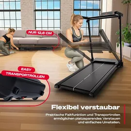 Sportstech Laufband sProRun | 12 km/h Treadmill | 11,5 % manuelle Steigung - Schwarz