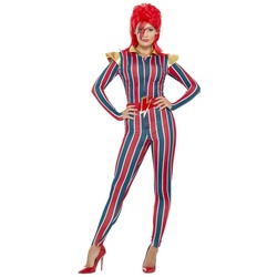 Smiffys Kostüm Miss Starman, Ziggy Stardust oder Aladdin Sane? Hauptsache Bowie! rot M