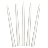 Partydeco Spitzkerze 24 cm 10 St. perlmutt