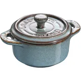Staub Ceramique Mini Cocotte 10 cm, rund, Antik-Türkis, Keramik