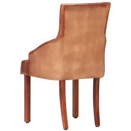vidaXL Esszimmerstühle 4 Stk. Braun Echtes Ziegenleder
