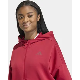 adidas Damen Kapuzensweat Future ICONS SMALL LOGO Full-Zip, Größe L rot