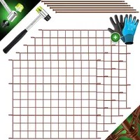 Kesser KESSER® Teichzaun Gartenzaun Steckzaun Komplettset Metall Zaunelemente Inkl.