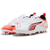 Puma Ultra 5 Play MG Fußballschuhe Kinder 01 white/black/glowing red 37.5