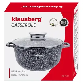 Klausberg Marmorierter Kochtopf 22 cm rund