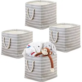 mDesign Aufbewahrungsbox 4er Set grau/creme