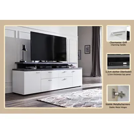 Home Affaire Mood TV-Lowboard 180 cm weiß/Beton Optik
