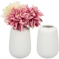 Relaxdays Vasen Set, 2 Blumenvasen, HxD: 15 x 10