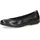 CAPRICE Damen Ballerinas aus Leder Flach, Schwarz (Black Nappa), 42 EU