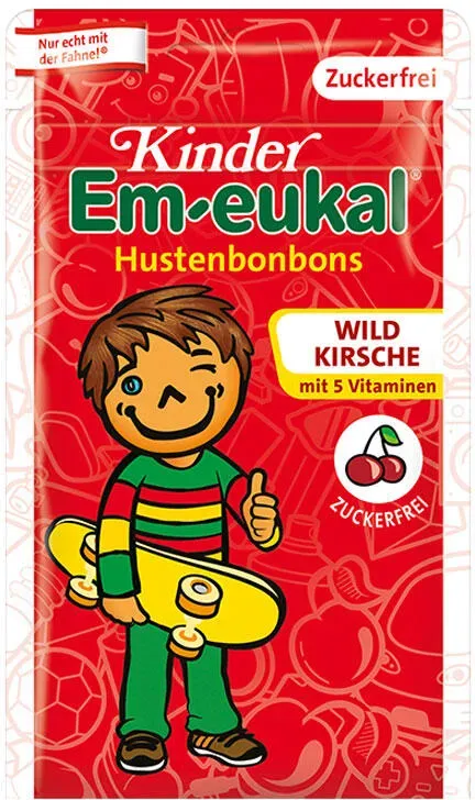 Em-eukal Kinder Hustenbonbons Wildkirsche zuckerfrei (75g)