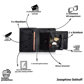 Josephine Osthoff Handtaschen-Manufaktur Josephine Osthoff Geldbörse Damen Herren Portemonnaie marine