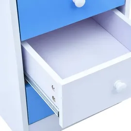 vidaXL Kinderschreibtisch Kippbar Blau und Weiß