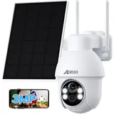 3MP Outdoor FUNK WLAN WIFI IP KAMERA AUßEN Set ÜBERWACHUNGSKAMERA Solar Energie