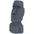 ECD Germany Moai Figur Rapa Nui Kopf 53,5 cm Hoch aus Steinguss Kunstharz Grau