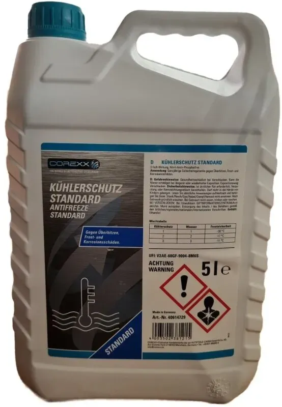Corexx Kühlerfrostschutz Standard Blau, 5 Liter