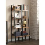 VASAGLE Standregal, Bücherregal, Leiterregal, 140/170 cm, Industrie-Design