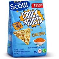 Riso Scotti - Crock & Gusta Curcuma - Dreiecke aus Mais und Reis ohne Gluten, 60 g