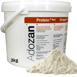 Adozan+ Hot: Protein Pulver | 3000g | Geschmacksneutrales Proteinpulver für Speisen, Backen, Kochen und Getränke | Hitzebeständig bis zu 100 Grad