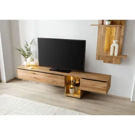 MASSIVMOEBEL24.DE Wien Lowboard 220x43x55 cm Natur Geölt Holz