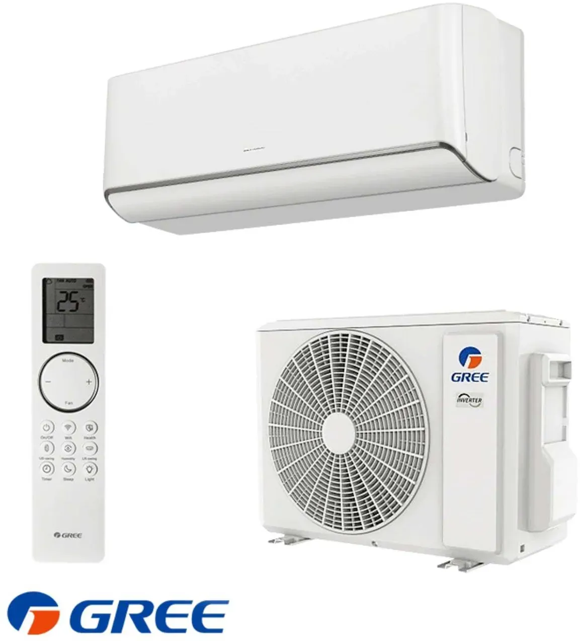 Inverter-Klimaanlage Gree Airy GWH09AVCXB-K6DNA1B + GWH09AVCXB-K6DNA1B / 9000 BTU
