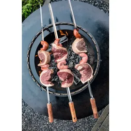 Ofyr Grillspieß 105 cm Edelstahl weiß