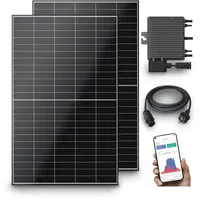 Balkonkraftwerk 830 W / 800 W Photovoltaik Solaranlage Steckerfertig WIFI Smarte Mini-PV Anlage 800 Watt, Schwarz