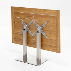Niehoff Bistro Edelstahl - 140 x 95 cm Teak recycled