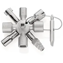 Knipex Schaltschrankschlüssel TwinKey® 6 Funktionen m.Magnet Verb.