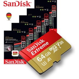 SanDisk Extreme R190/W130 microSDXC 256GB, UHS-I U3, A2, Class 30 (V30)/UHS Speed Class 3 rot