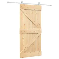 vidaXL Schiebetür rechts 95 x 210 cm Weiß/Braun