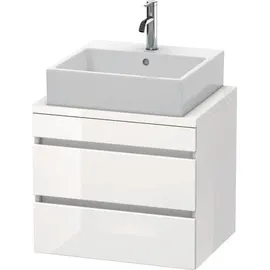 Duravit DuraStyle Waschtisch-Unterschrank DS530507518 60 x 47,8 cm, leinen/weiß matt, für Konsole, 2 Schubkästen