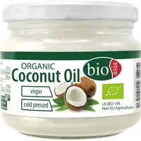 BIOASIA Bio Kokosöl, kaltgepresst, naturbelassen ohne Zusatzstoffe, veganes Fett zum Kochen, Braten und Backen, auch als Naturkosmetik verwendbar, 100 % Bio, 250 ml