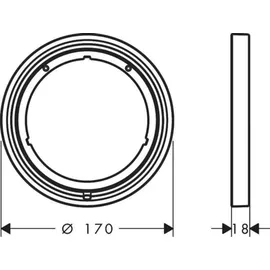 Hansgrohe ShowerSelect Comfort S Verlängerungsrosette 5mm rund Chrom 13614000