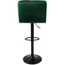 ML-Design Barhocker 2Er Set aus Samt Grün Gepolsterter Barstuhl mit Rückenlehne