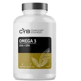 CYB | Omega 3 Kapseln Hochdosiert – 240 Kapseln 4 Monats Vorrat – Omega 3 Fischöl 2000 mg mit EPA 360 mg und 240 mg DHA – Laborgeprüft und Glutenfrei