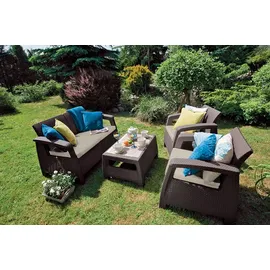 KETER Garten-Set Corfu II Set - Braun / Hafer - Braun