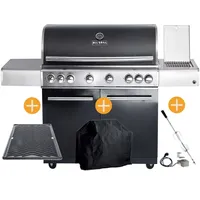 ALLGRILL CHEF Paket XL1 Backburner Seitenkocher GRATIS: Cover, Grillplatte, Spieß