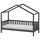 Vipack Hausbett Dallas 90 x 200 cm Kiefer massiv grau