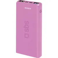 SBS Powerbank 10.000 mAh 2 USB (10000 mAh, 37 Wh), pink